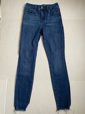 Good American Dark Blue High-Rise Skinny Jeans Excellent Condition